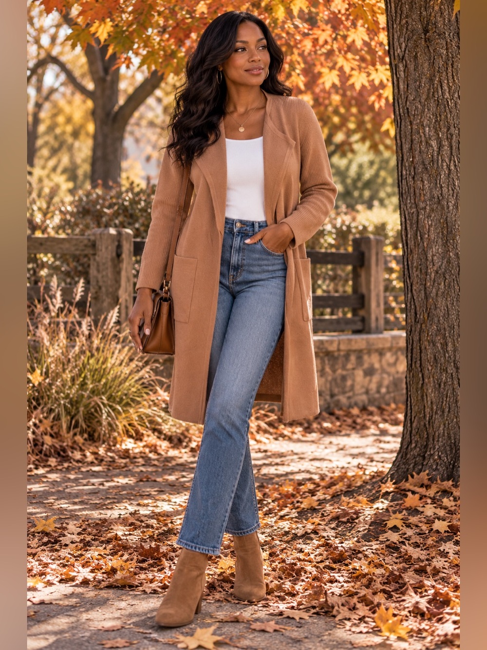NWT Prinbara Open Front Longline Duster Cardigan Sweater Coat